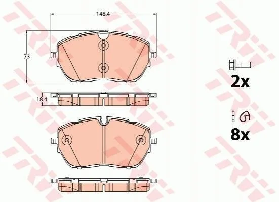Гальмівні колодки, дискові TRW GDB2121 (фото 1)
