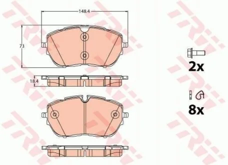 Гальмівні колодки, дискові TRW GDB2121