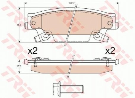 Гальмівні колодки, дискові TRW GDB4452