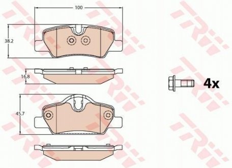 Гальмівні колодки, дискові TRW GDB2088