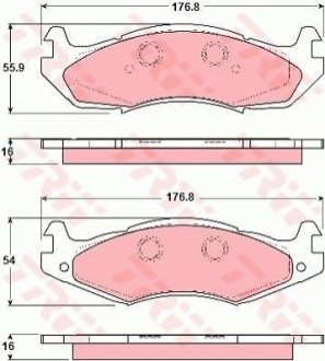 Гальмівні колодки, дискові TRW GDB1207