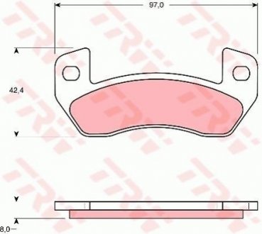 Гальмівні колодки, дискові TRW GDB1680