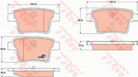 Гальмівні колодки, дискові TRW GDB1665