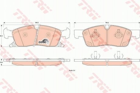 Гальмівні колодки, дискові TRW GDB4603