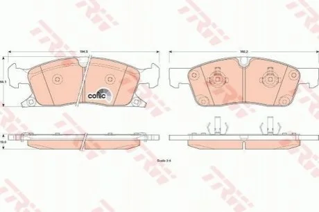 Гальмівні колодки, дискові TRW GDB4603