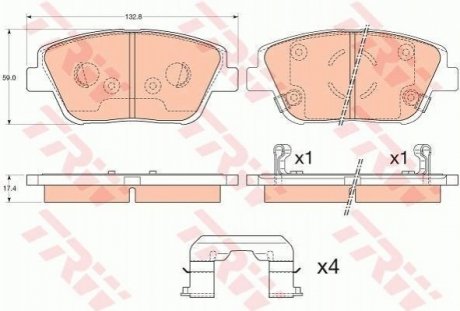 Гальмівні колодки, дискові TRW GDB3540