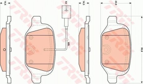 Гальмівні колодки, дискові TRW GDB1894