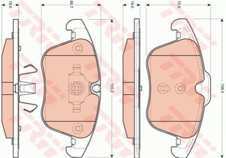 Гальмівні колодки, дискові TRW GDB1705