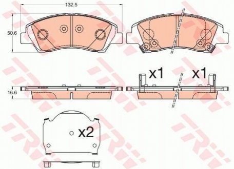 Гальмівні колодки, дискові TRW GDB3618