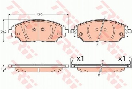 Гальмівні колодки, дискові TRW GDB3579