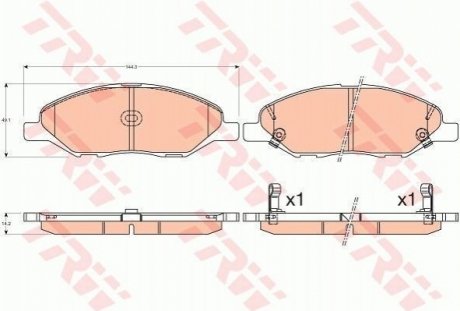 Гальмівні колодки, дискові TRW GDB3577