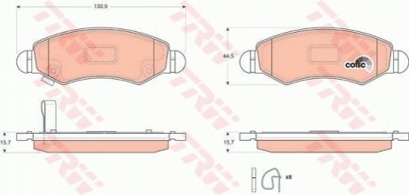 Гальмівні колодки, дискові TRW GDB3363