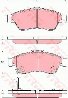 Гальмівні колодки, дискові TRW GDB3290