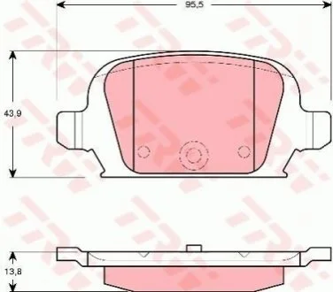 Гальмівні колодки, дискові TRW GDB1412