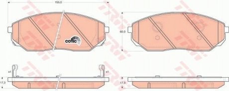 Гальмівні колодки, дискові TRW GDB3343