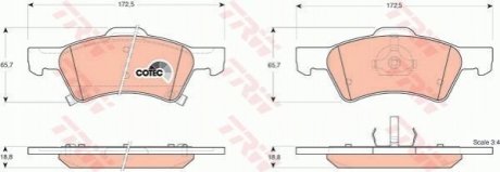 Гальмівні колодки, дискові TRW GDB4129
