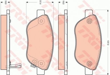 Гальмівні колодки, дискові TRW GDB1701