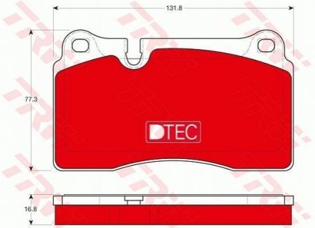 Колодки гальмівні, дискові TRW GDB1670DTE