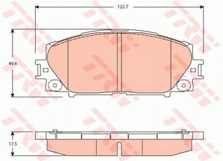 Гальмівні колодки, дискові TRW GDB3459