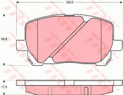 Гальмівні колодки, дискові TRW GDB3315