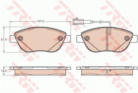Гальмівні колодки, дискові TRW GDB2001