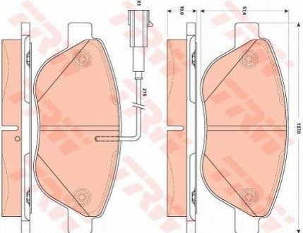 Гальмівні колодки, дискові TRW GDB1879