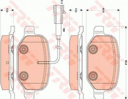 Гальмівні колодки, дискові TRW GDB1881