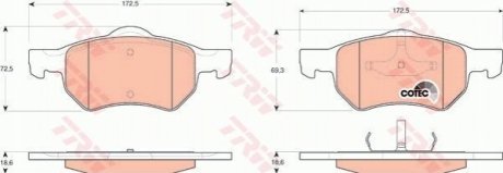 Гальмівні колодки, дискові TRW GDB4128