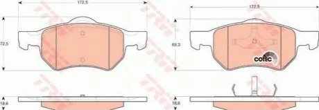Гальмівні колодки, дискові TRW GDB4128