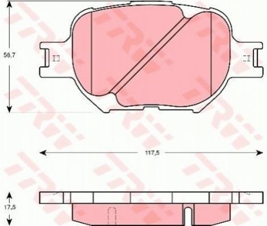 Гальмівні колодки, дискові TRW GDB3316