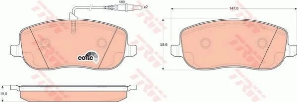 Гальмівні колодки, дискові TRW GDB1503 (фото 1)