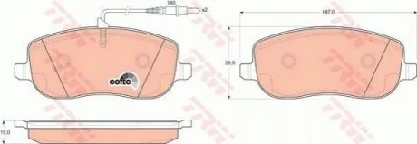 Гальмівні колодки, дискові TRW GDB1503