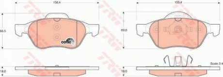 Гальмівні колодки, дискові TRW GDB1540