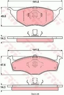 Гальмівні колодки, дискові TRW GDB1375