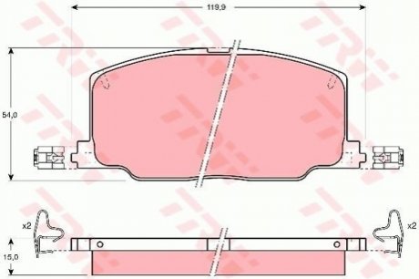 Гальмівні колодки, дискові TRW GDB798