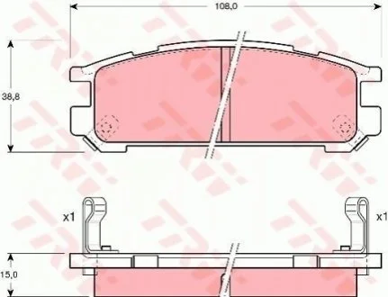 Гальмівні колодки, дискові TRW GDB990