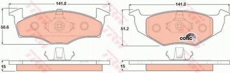 Гальмівні колодки, дискові TRW GDB1306