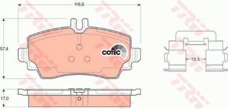 Гальмівні колодки, дискові TRW GDB1292