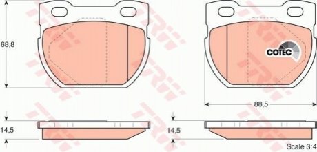 Гальмівні колодки, дискові TRW GDB1209