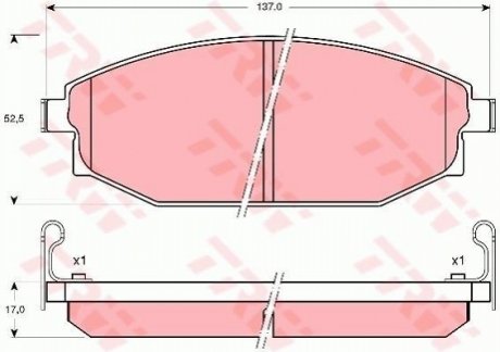 Гальмівні колодки, дискові TRW GDB3232