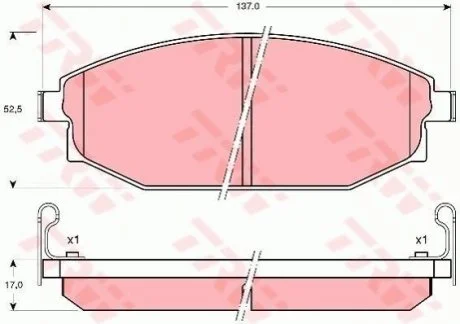 Гальмівні колодки, дискові TRW GDB3232