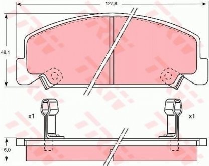 Гальмівні колодки, дискові TRW GDB764