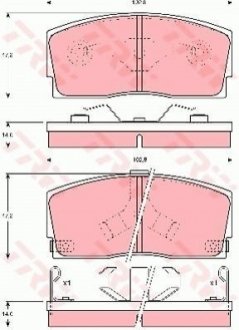 Гальмівні колодки, дискові TRW GDB886