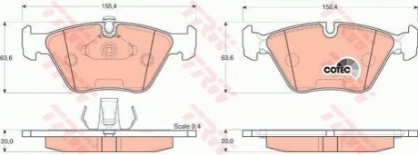 Гальмівні колодки, дискові TRW GDB1264