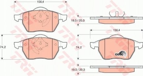 Гальмівні колодки, дискові TRW GDB1200