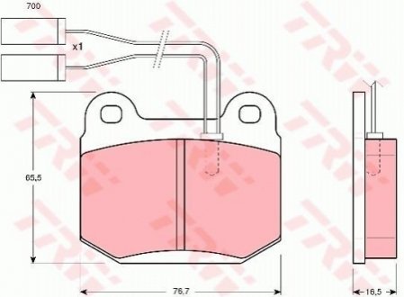 Гальмівні колодки, дискові TRW GDB364