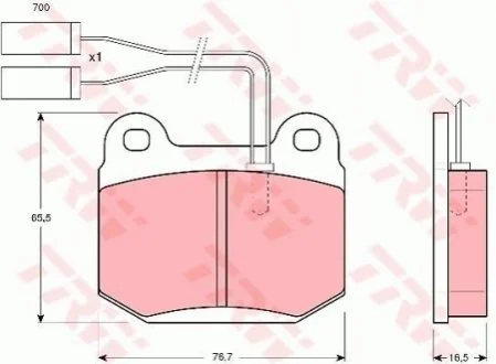 Гальмівні колодки, дискові TRW GDB364