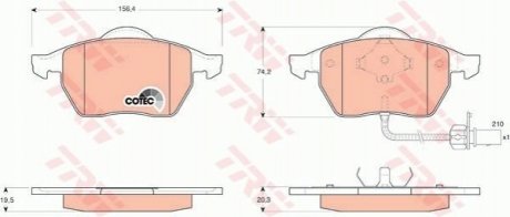 Гальмівні колодки, дискові TRW GDB1440