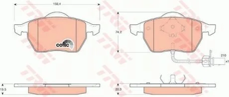 Гальмівні колодки, дискові TRW GDB1440