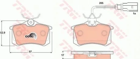 Гальмівні колодки, дискові TRW GDB1415